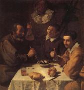 VELAZQUEZ, Diego Rodriguez de Silva y Three Men at a Table china oil painting reproduction